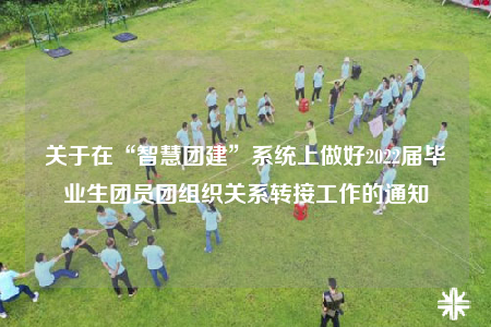 關(guān)于在“智慧團(tuán)建”系統(tǒng)上做好2022屆畢業(yè)生團(tuán)員團(tuán)組織關(guān)系轉(zhuǎn)接工作的通知