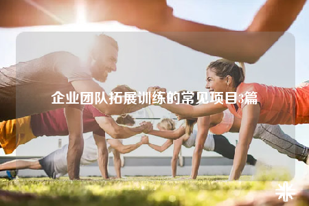 企業(yè)團(tuán)隊拓展訓(xùn)練的常見項(xiàng)目3篇